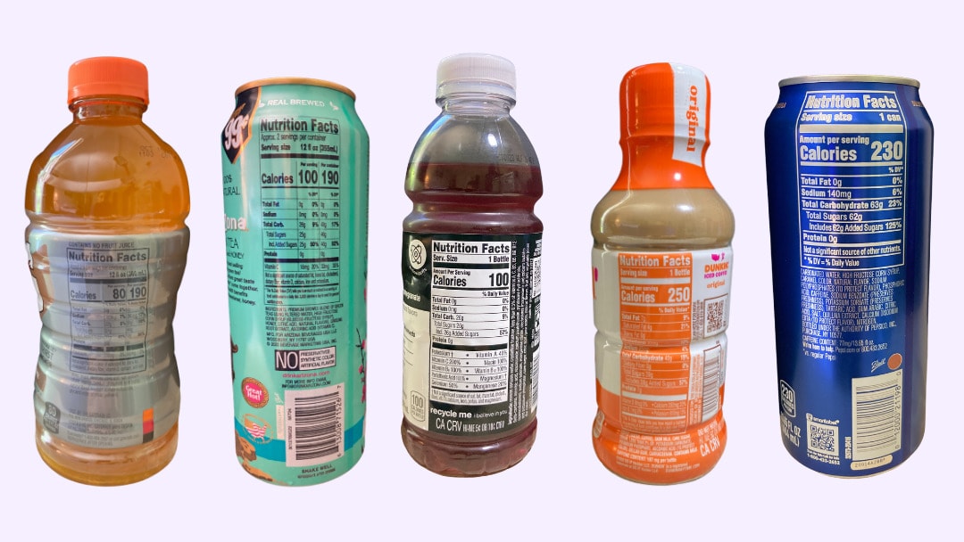 Which drink has the most sugar? Comparing 5 popular beverages