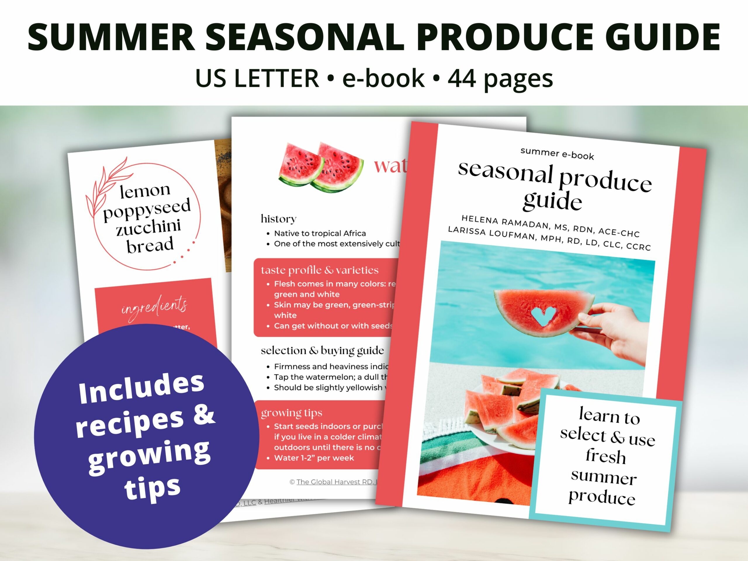 Summer Seasonal Produce Guide Etsy listing image